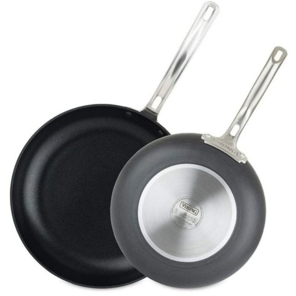 Viking Hard Anodized Nonstick 10-Inch & 12-Inch Fry Pans in Black